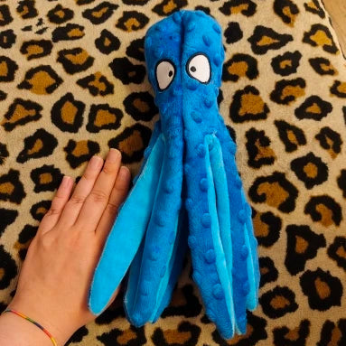 Juguete Sonoro en Forma de Pulpo para Perros – Suave, Seguro y Súper Divertido