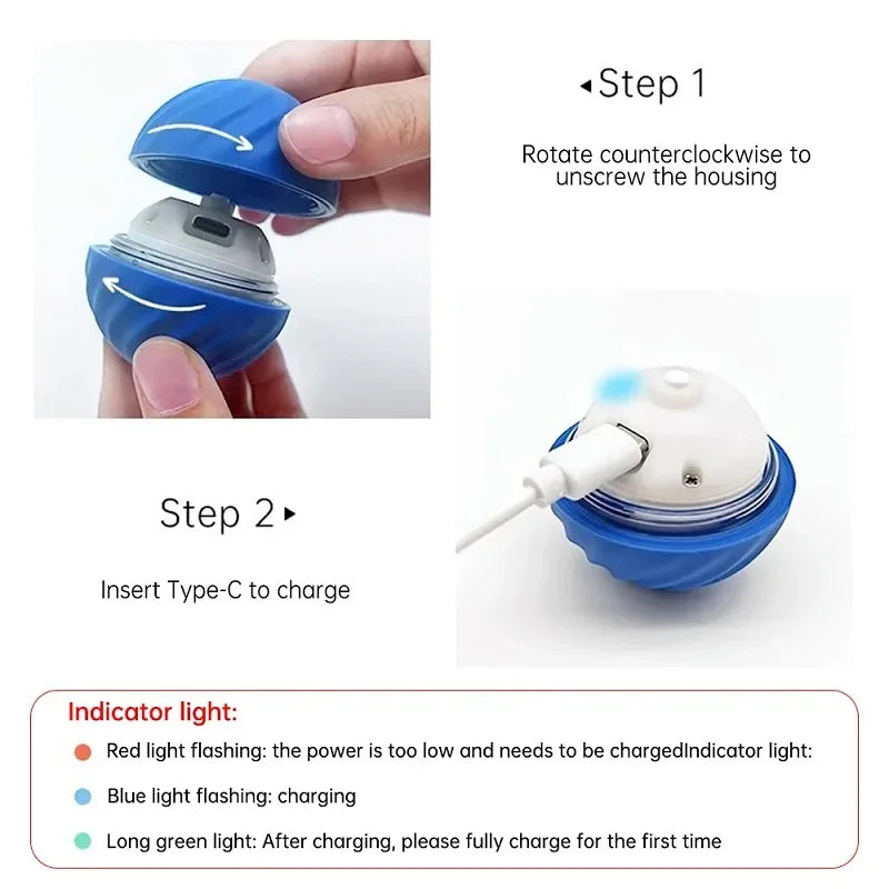 🐾 Pelota Interactiva Inteligente para Perros  –  Recargable por USB