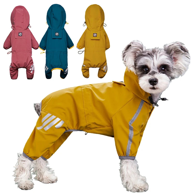 Chubasquero Impermeable Reflectante para Perros | Ropa de Lluvia Ligera y Cómoda